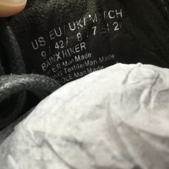 Unlisted by Kenneth Cole Men's Bainx Hiker Boots Dark Grey‎ 9 - Picture 5 of 7